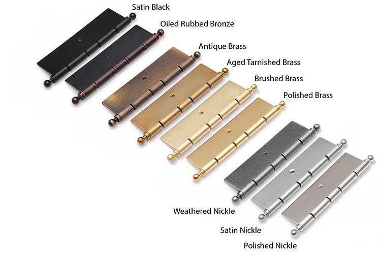 A Collection Of Various Metal Door Hinges Displayed Together
